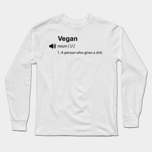 Funny vegan definition - Women Men Kids Sticker Long Sleeve T-Shirt